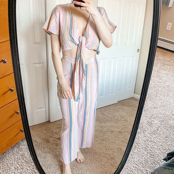 Show Me Your MuMu Pants - Show Me Your Mumu Val Jumpsuit Striped M